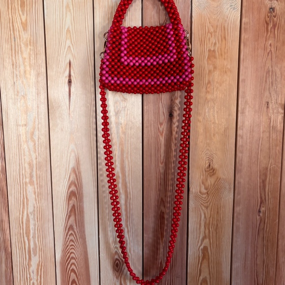 Kate Spade (Target) Red and Pink Beaded Bag - Picture 2 of 6
